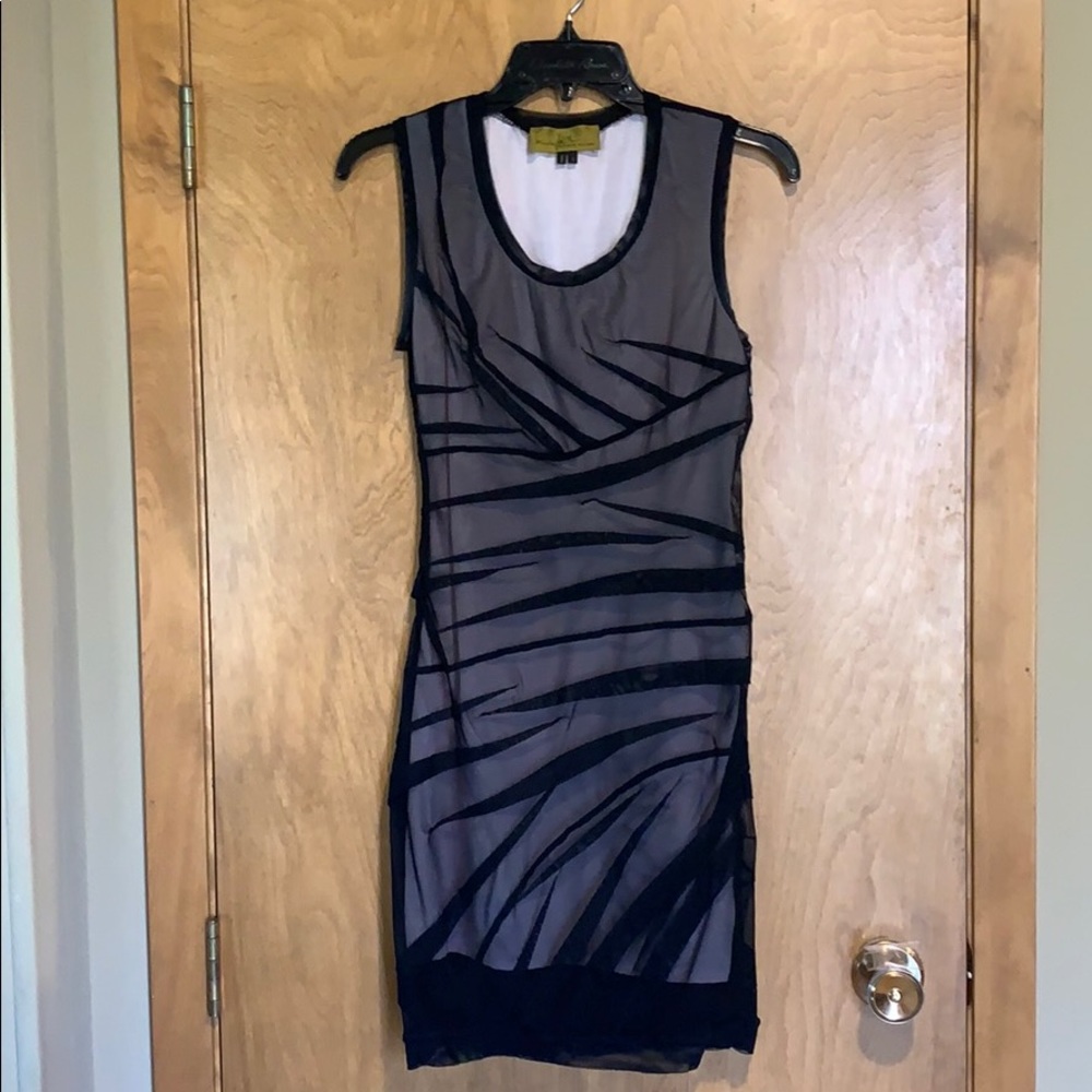 Nicole Miller black mesh dress size 6